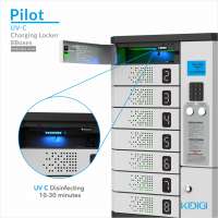 2021 new arrival 3 in 1 charger UV C sanitizing multi tablet charging lockers