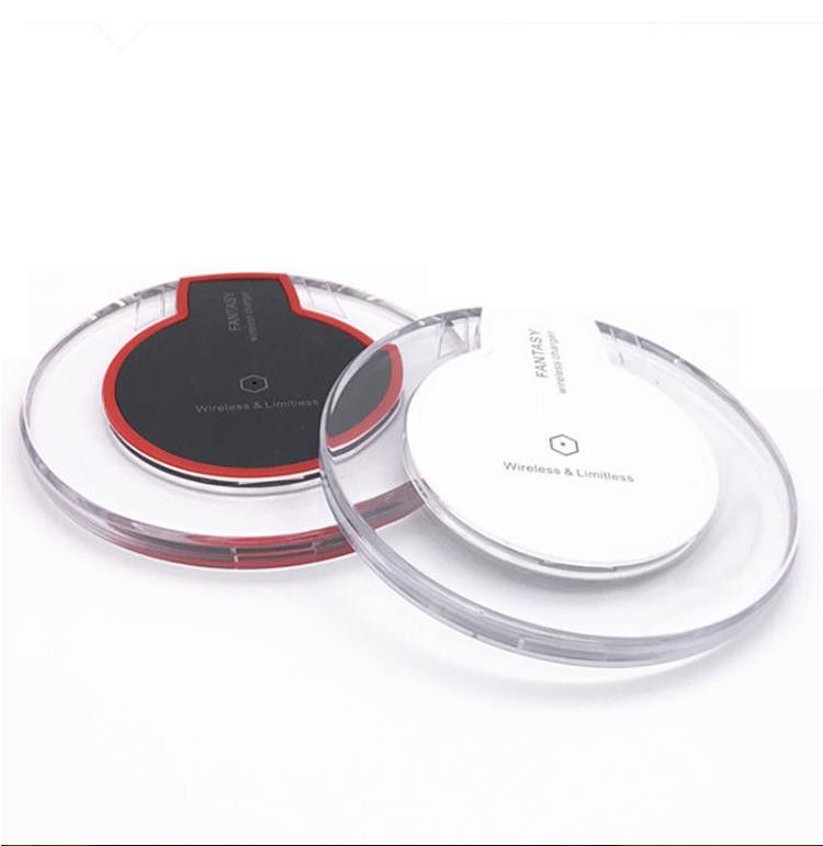 2018 QI standard wireless charger for smart mobile phone Crystal LED wireless